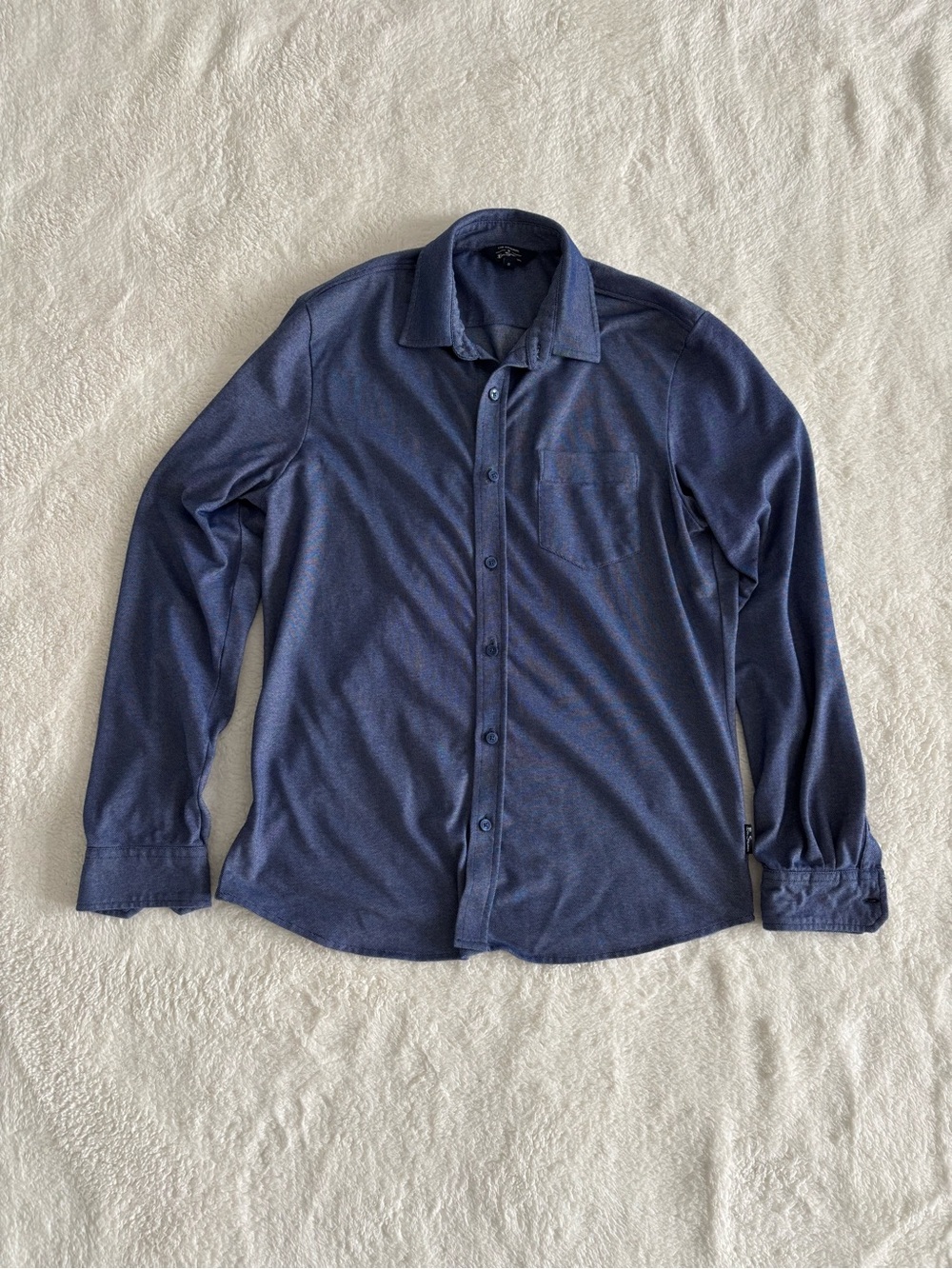 Ben Sherman Men's Long Sleeve Button-Up Shirt Blue Size M Made in India